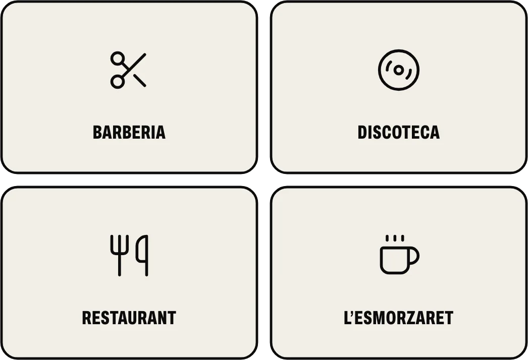 Casos reals: la barberia, la discoteca, el restaurant i el bar de l’Esmorzaret