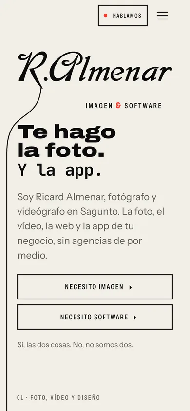 La misma portada en un móvil